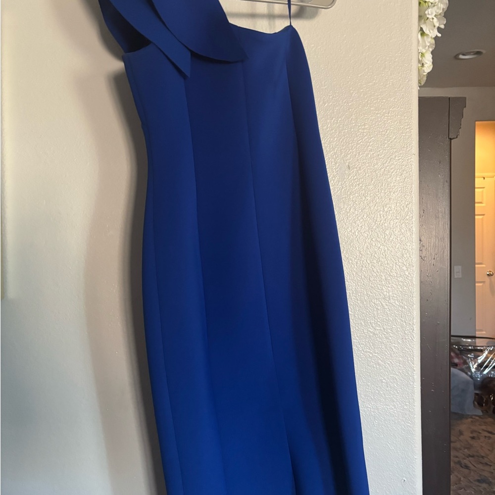 Eliza J One Shoulder Royal Blue Dress